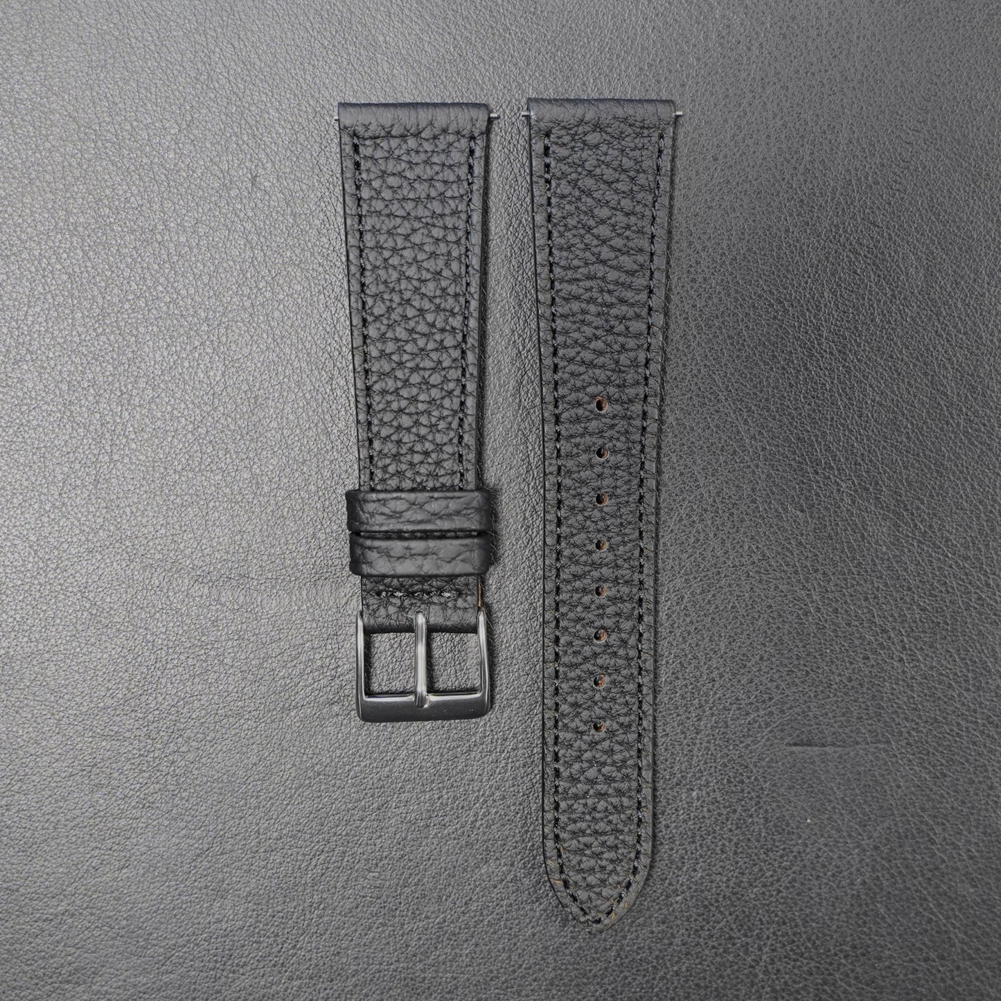 Watch band Leather - black