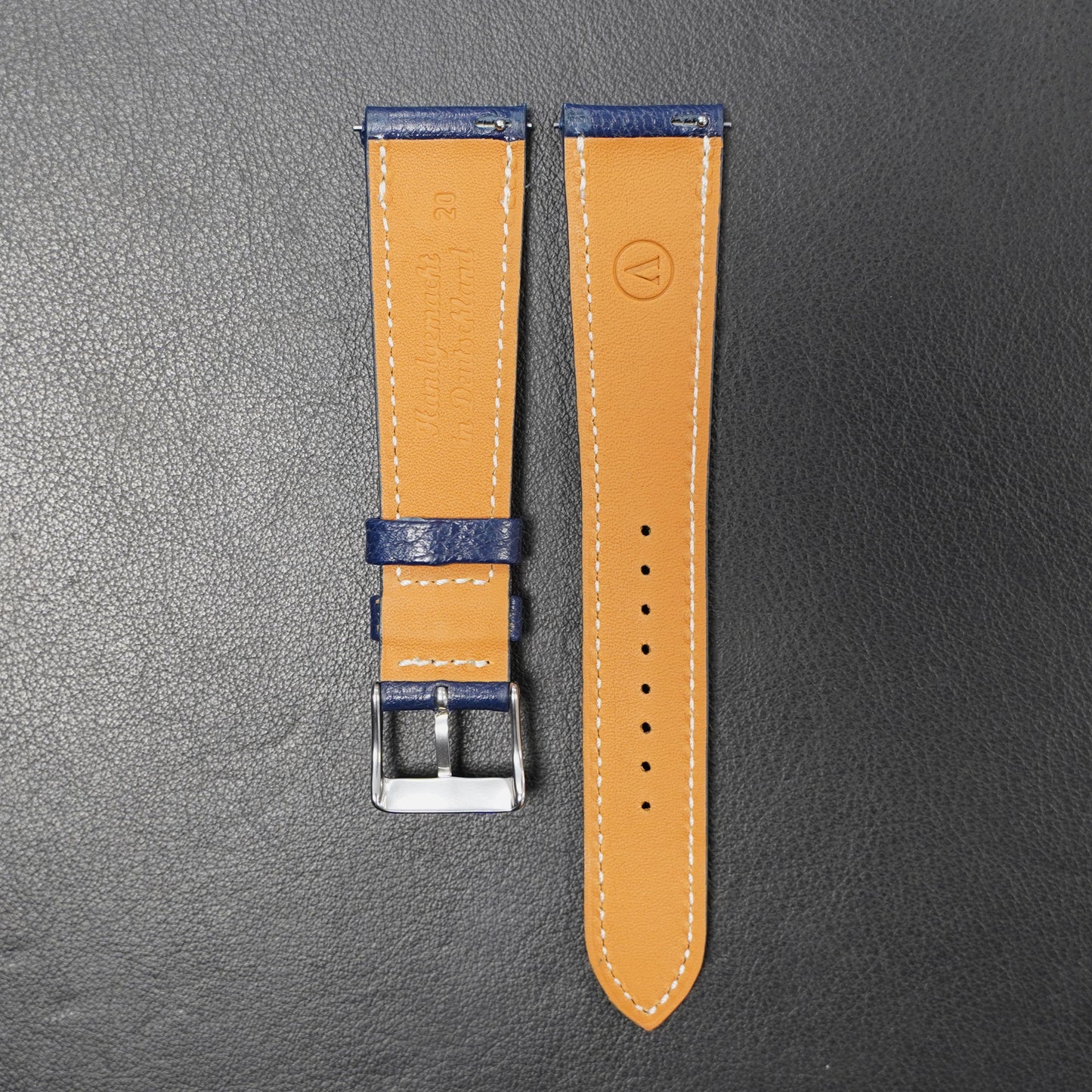 Watch band Goatskin leather - blue