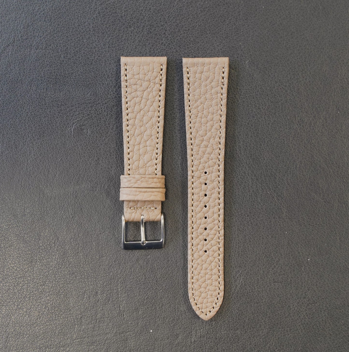 Uhrenarmband Echtleder Taupe