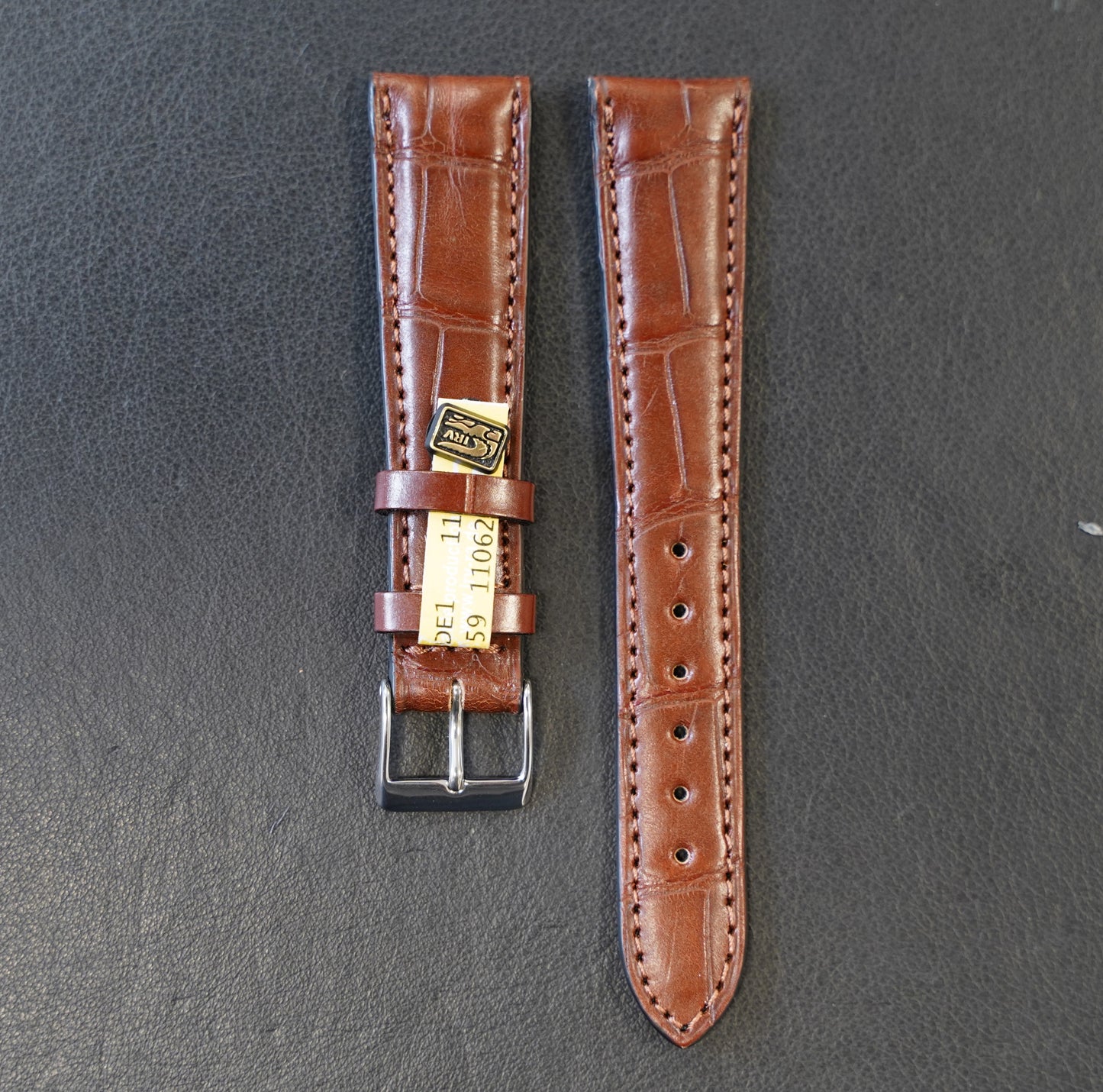Uhrenarmband Alligatorleder Haselnussbraun