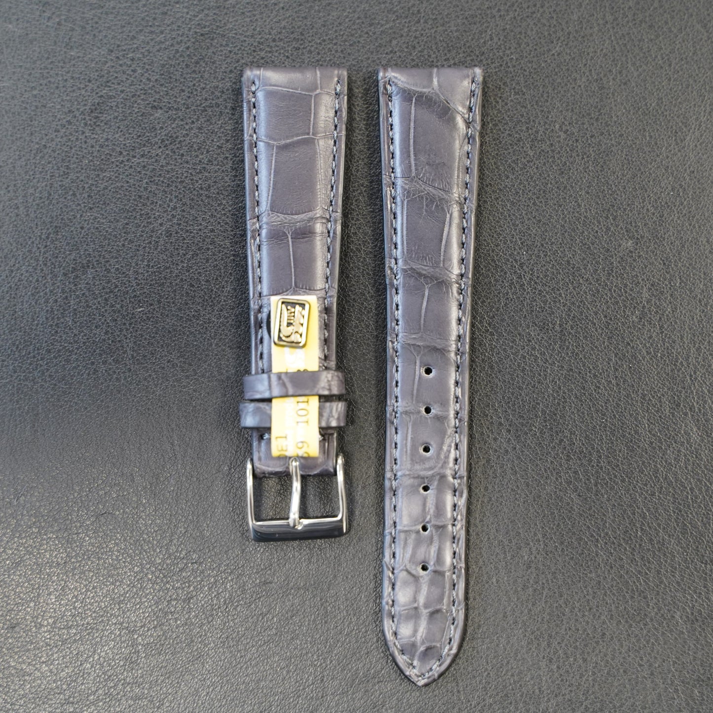 Uhrenarmband Alligatorleder Grau