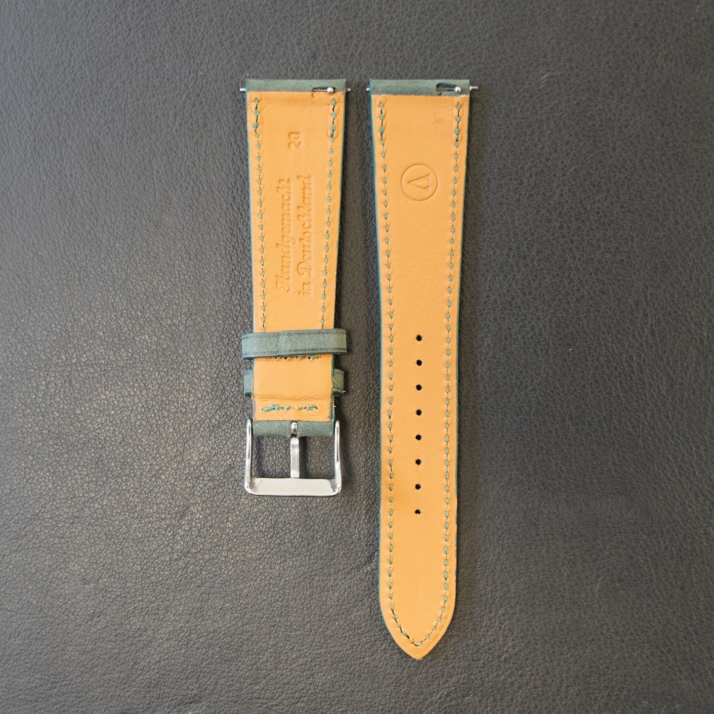 Uhrenarmband Nubukleder grün