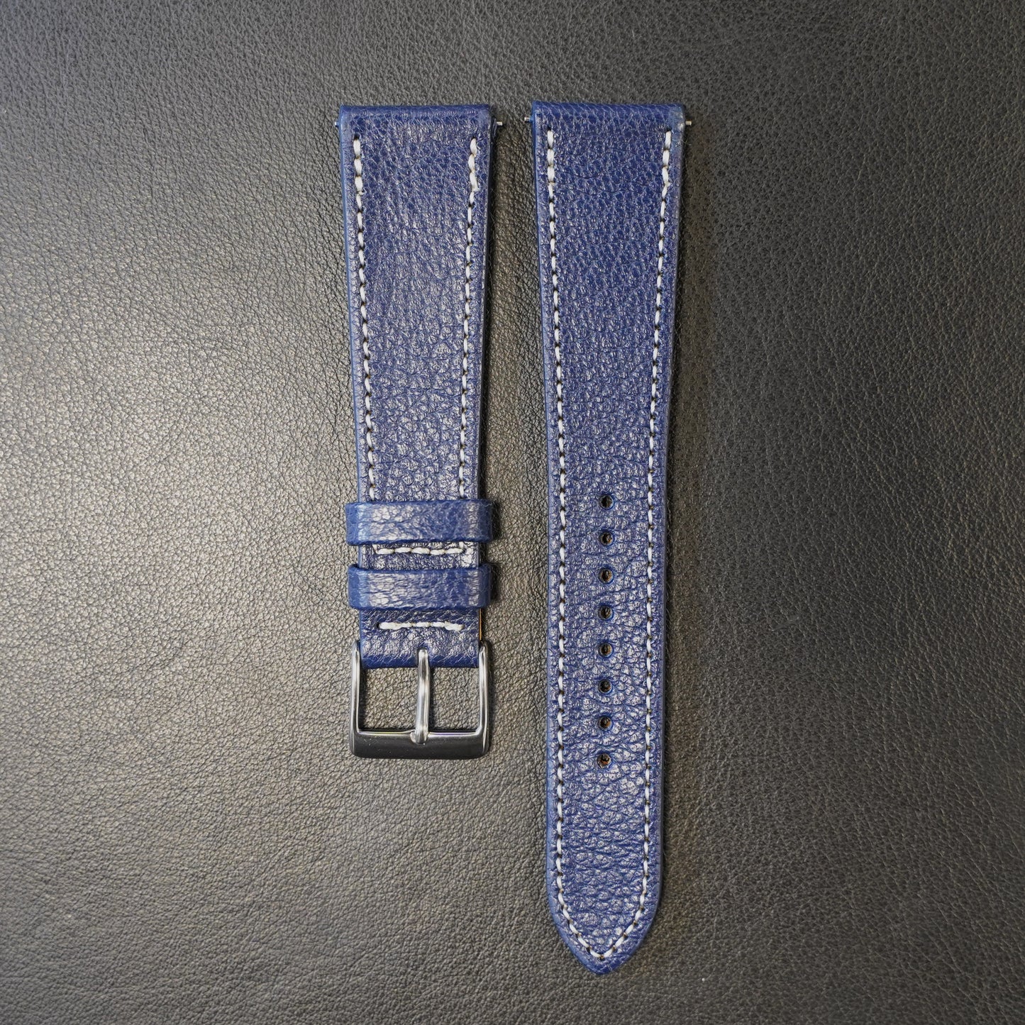Watch band Goatskin leather - blue