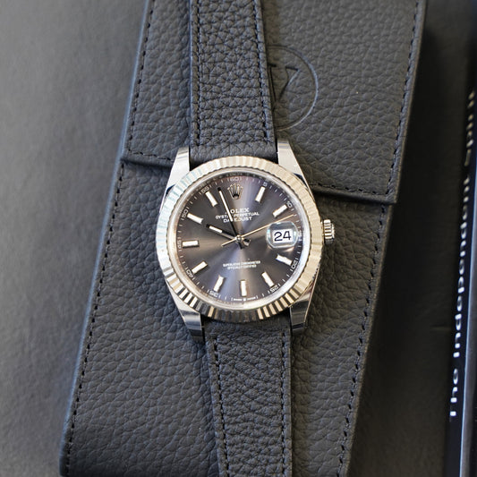 Watch band Leather - black