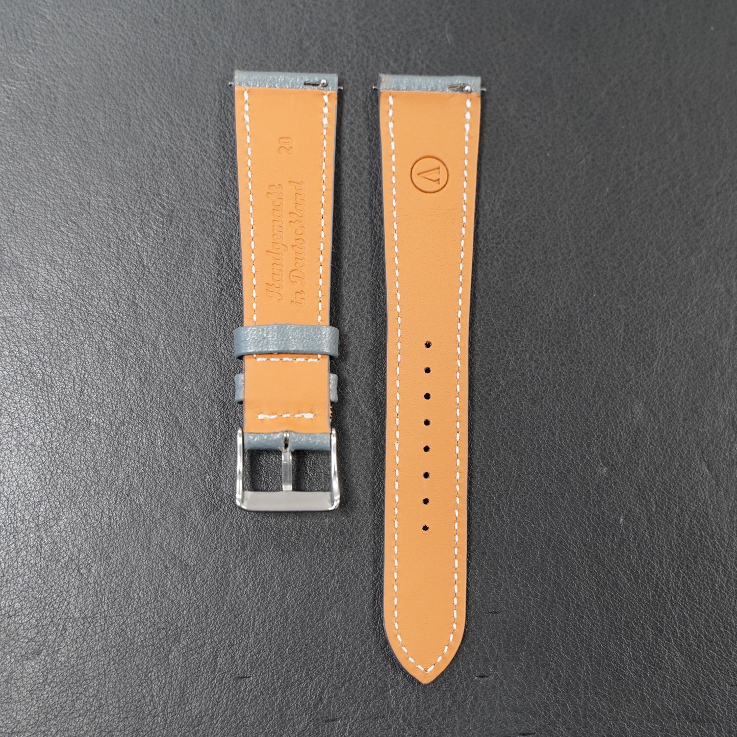 Watch band Goatskin leather - blue
