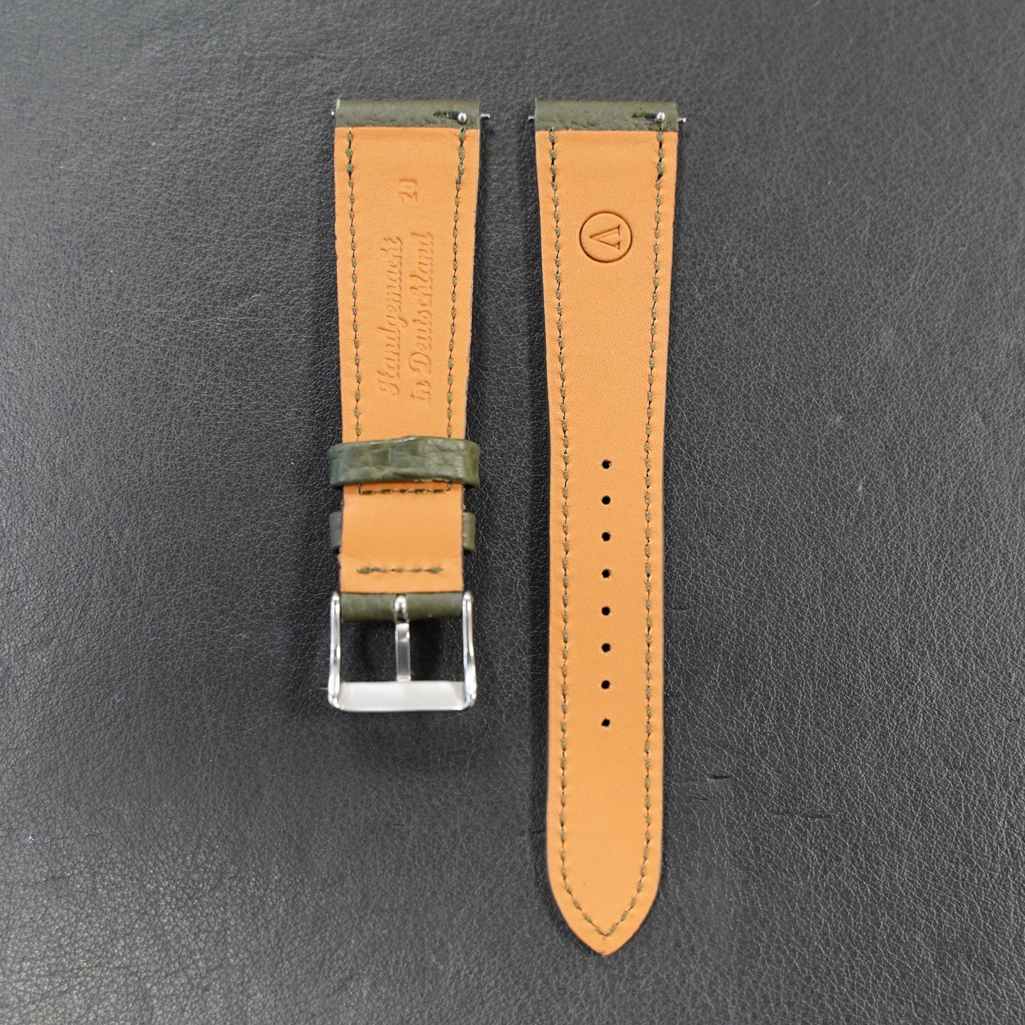 Watch band Leather - black