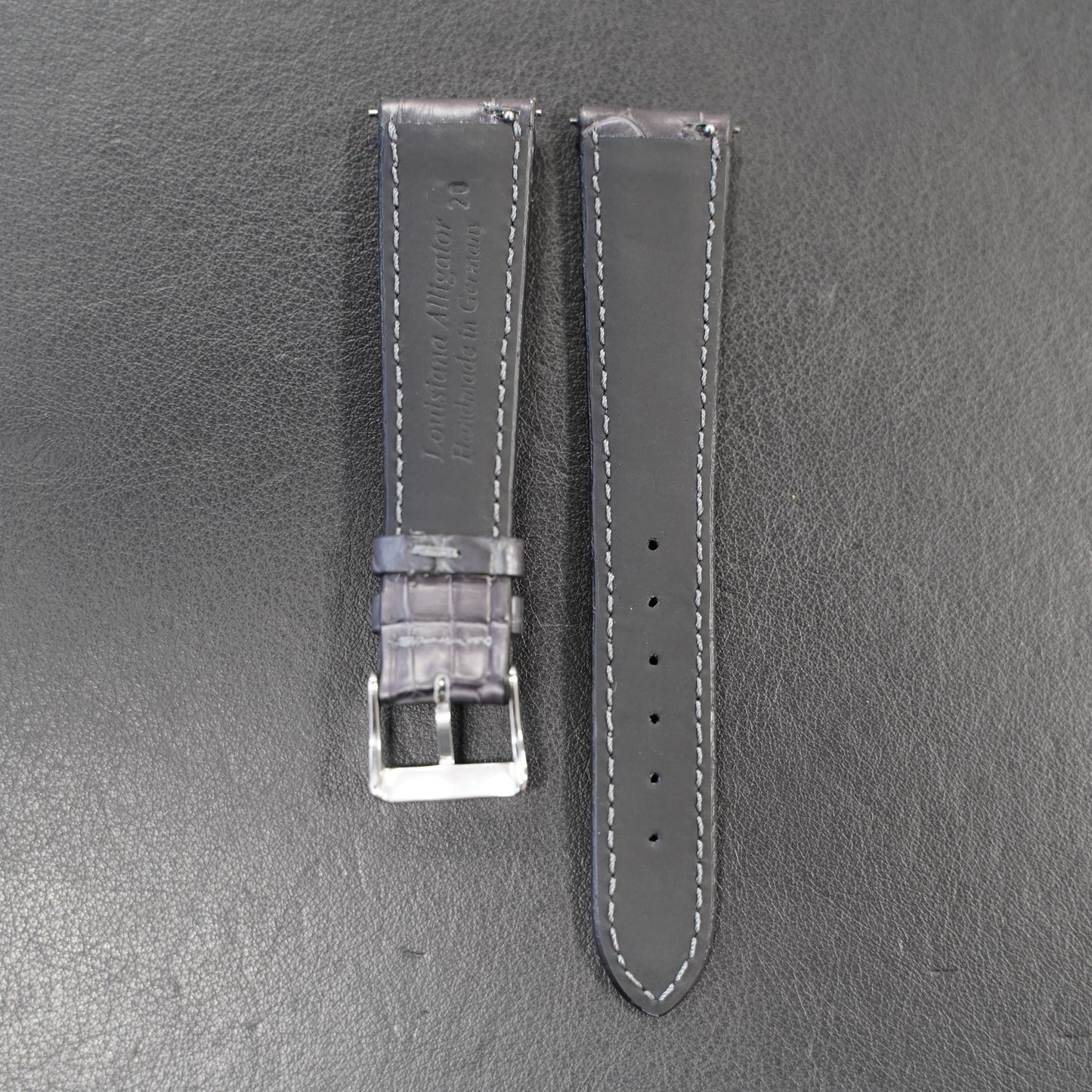Watch band Alligator Leather - dark brown