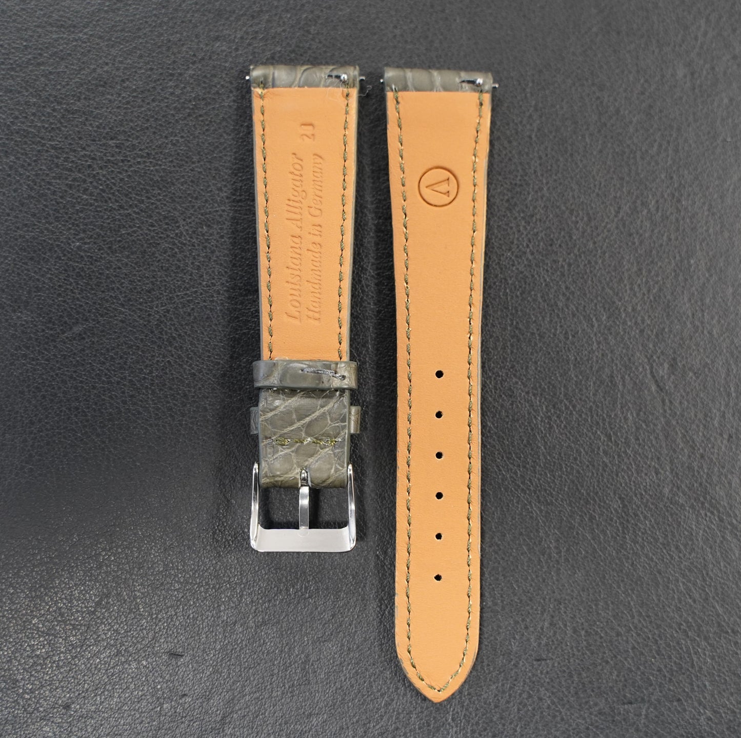 Watch band Alligator Leather - grey