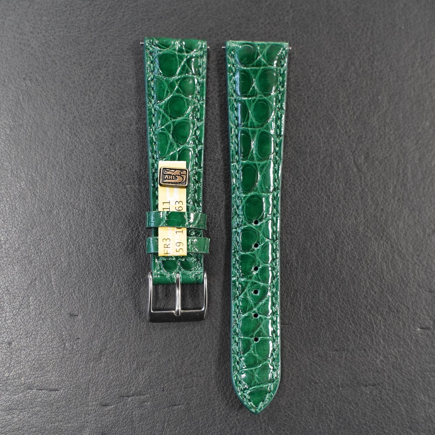 Watch band Alligator Leather - grey