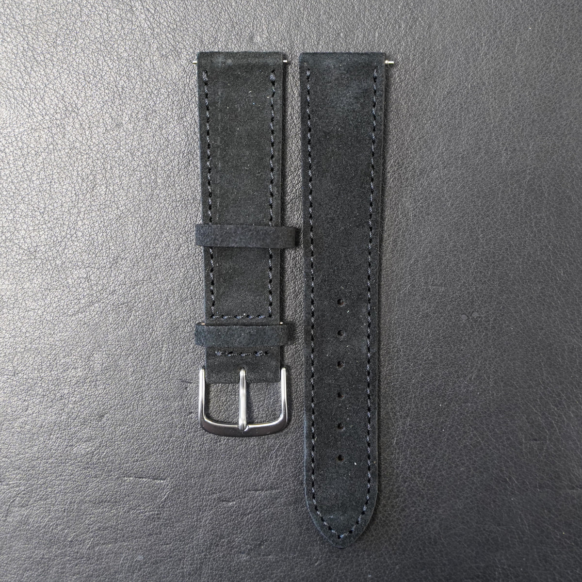 Uhrenarmband Wildleder Schwarz