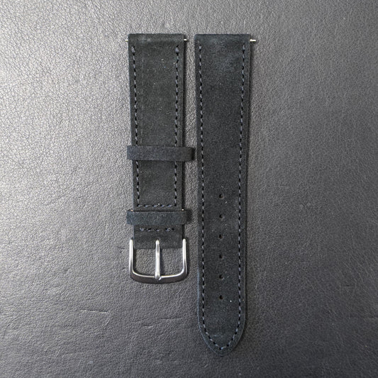 Uhrenarmband Wildleder Schwarz