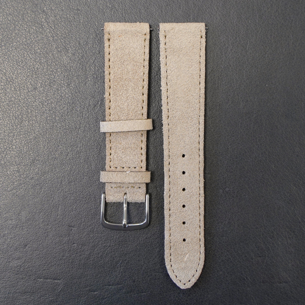 Uhrenarmband Wildleder Beige
