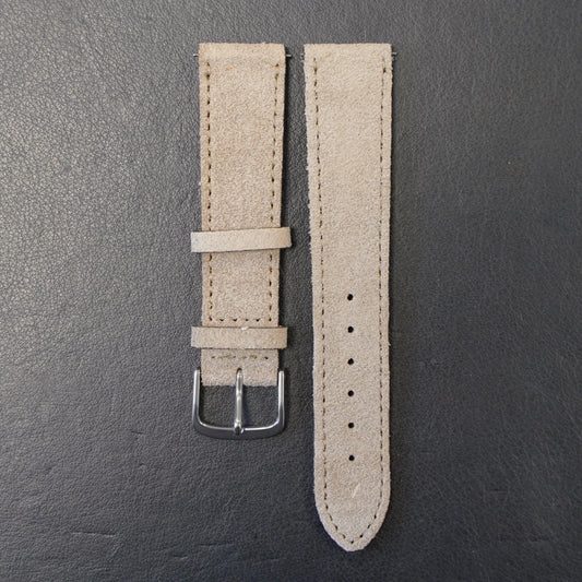 Uhrenarmband Wildleder Beige