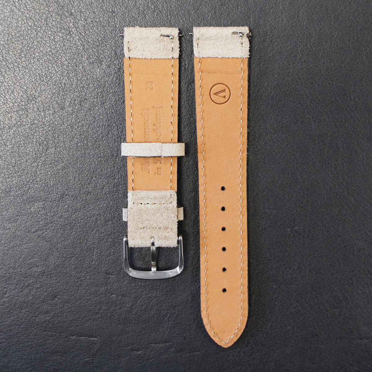 Uhrenarmband Wildleder Beige