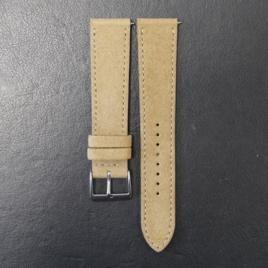 Uhrenarmband Wildleder Hellbraun