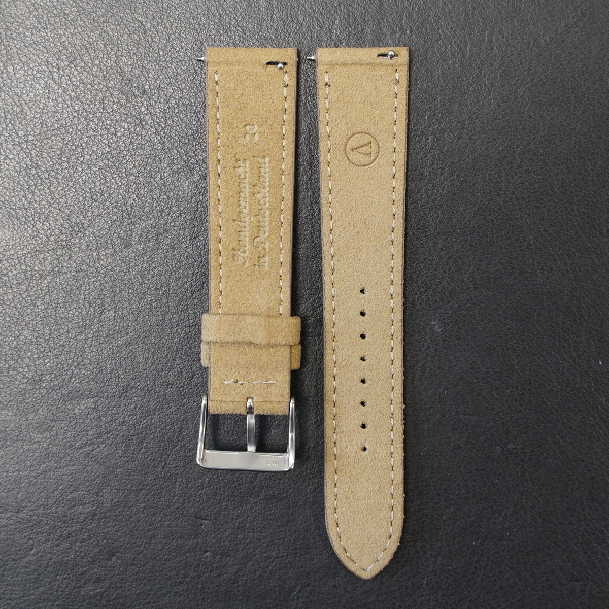 Uhrenarmband Wildleder Hellbraun