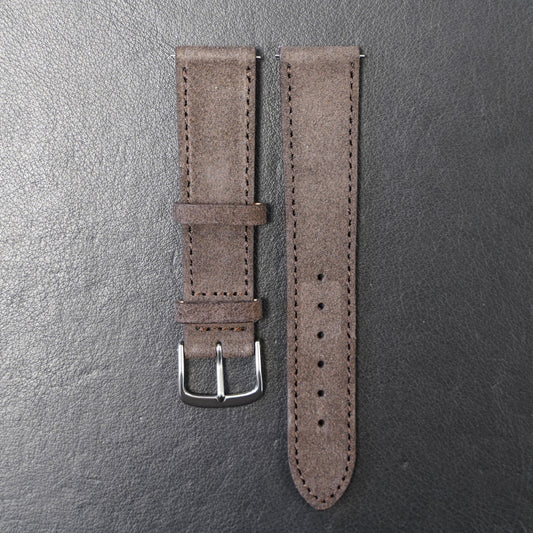 Uhrenarmband Wildleder Dunkelbraun