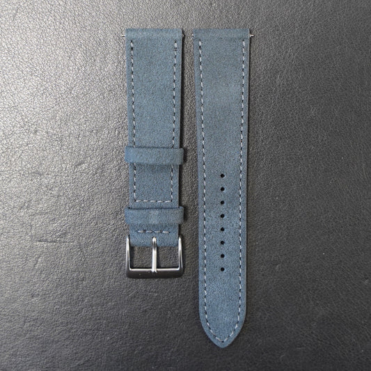Uhrenarmband Wildleder Graublau