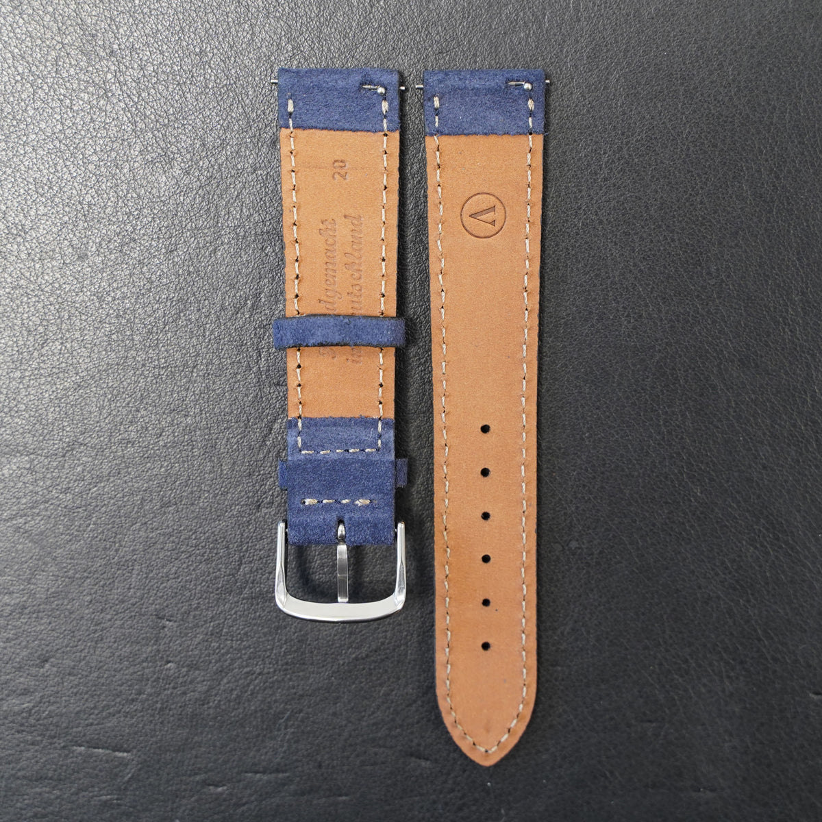 Uhrenarmband Wildleder Blau