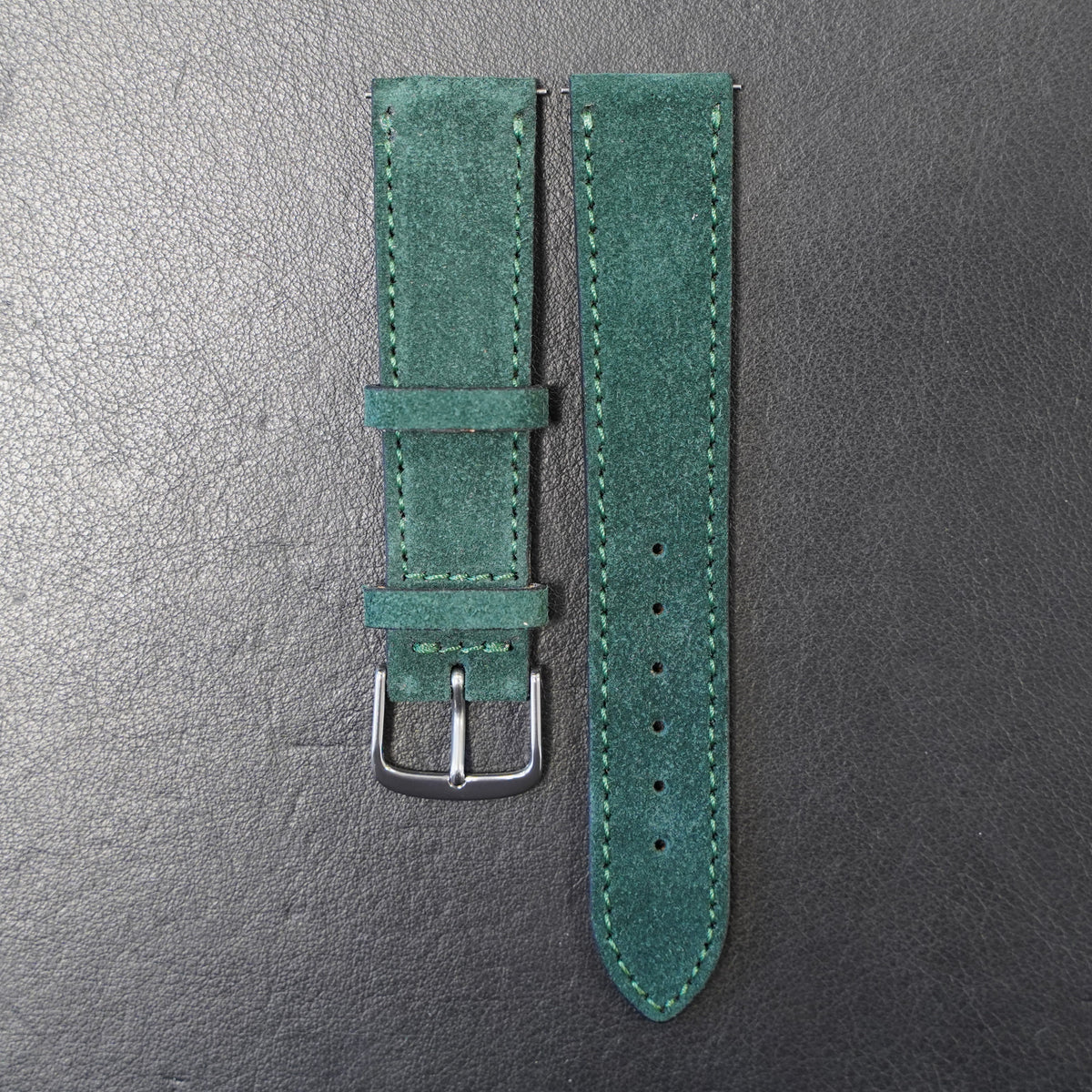 Uhrenarmband Wildleder Racing Green