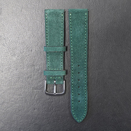 Uhrenarmband Wildleder Racing Green