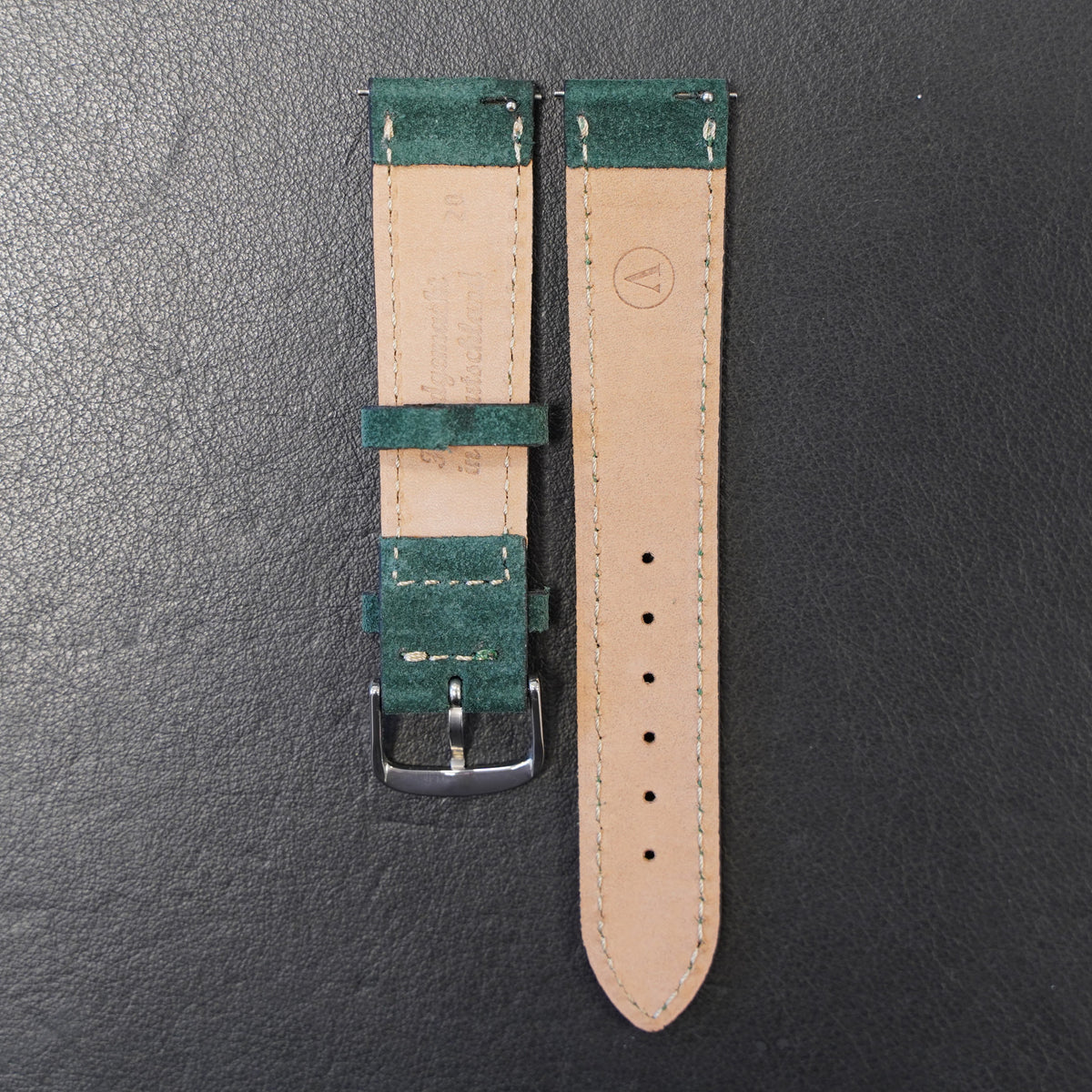 Uhrenarmband Wildleder Racing Green