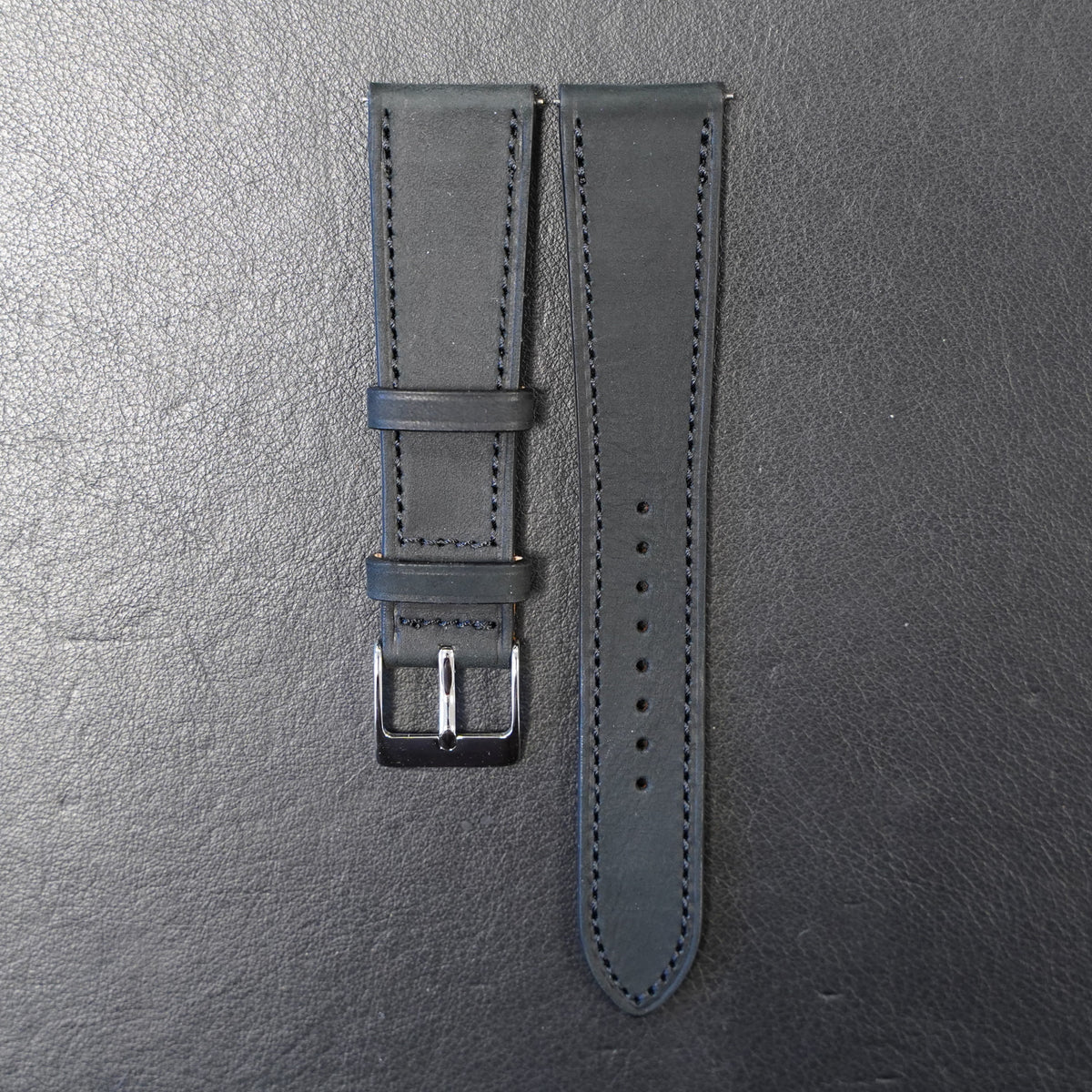 Uhrenarmband Nubukleder Schwarz