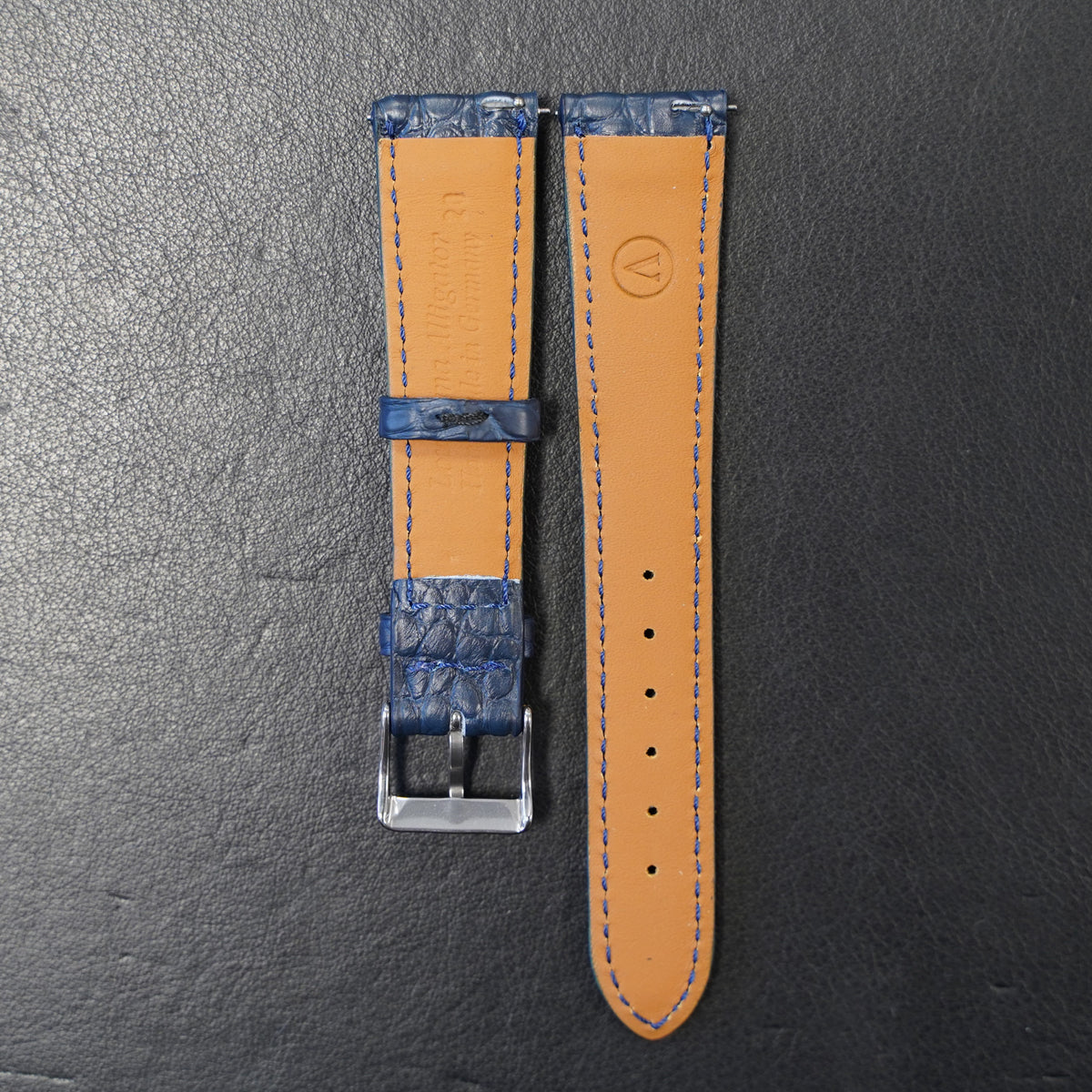 Watch band Alligator Leather - grey
