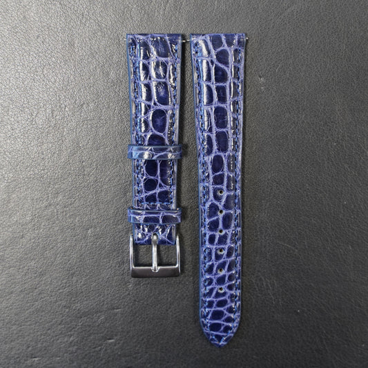 Uhrenarmband Alligatorleder Blau