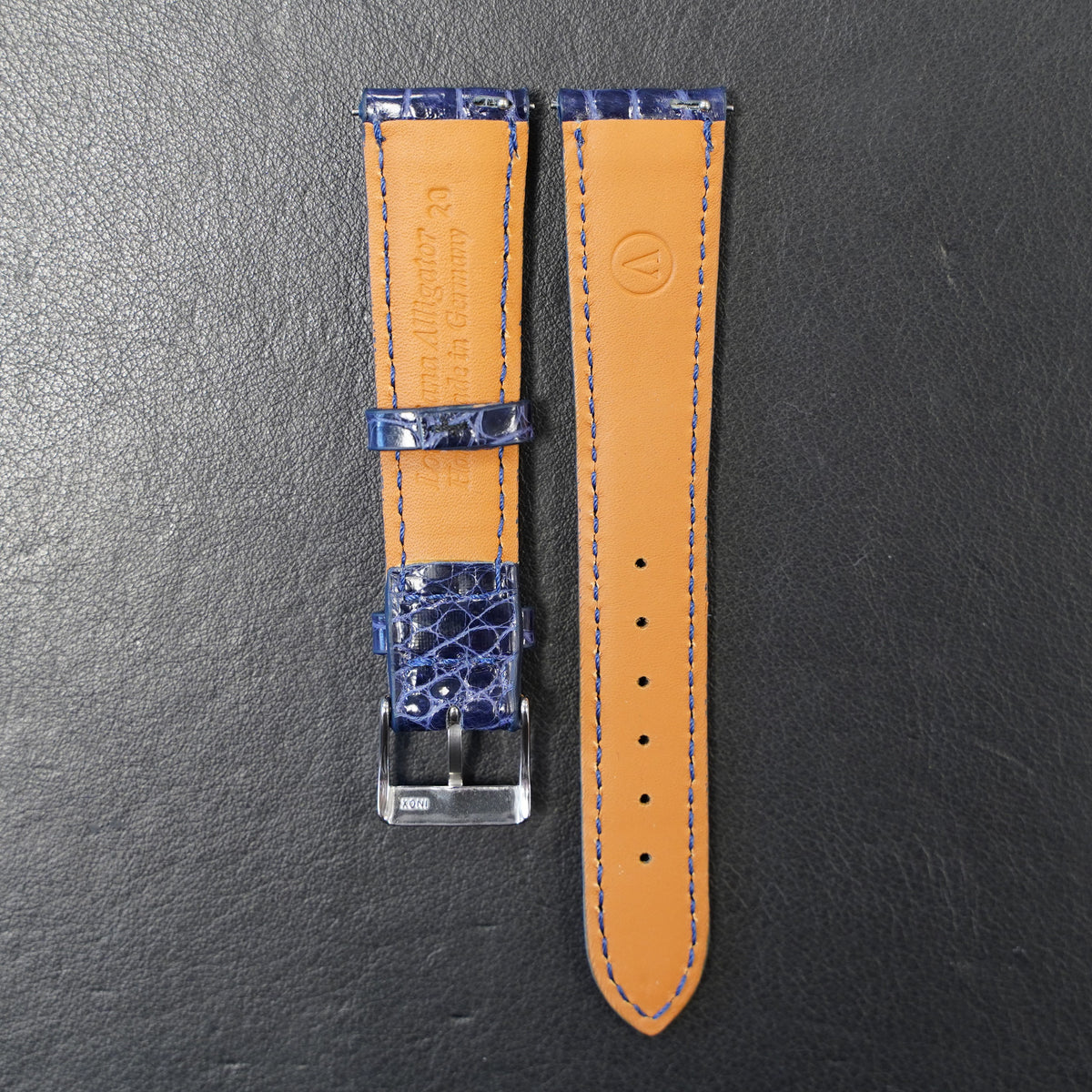 Watch band Alligator Leather - grey