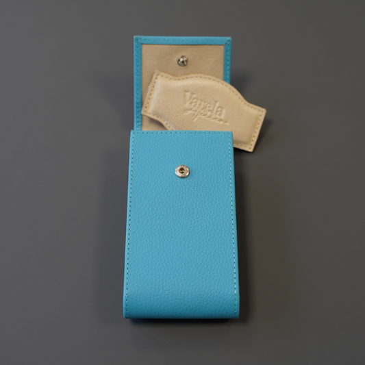 Watch pouch for 1 watch - topaz blue / ivory