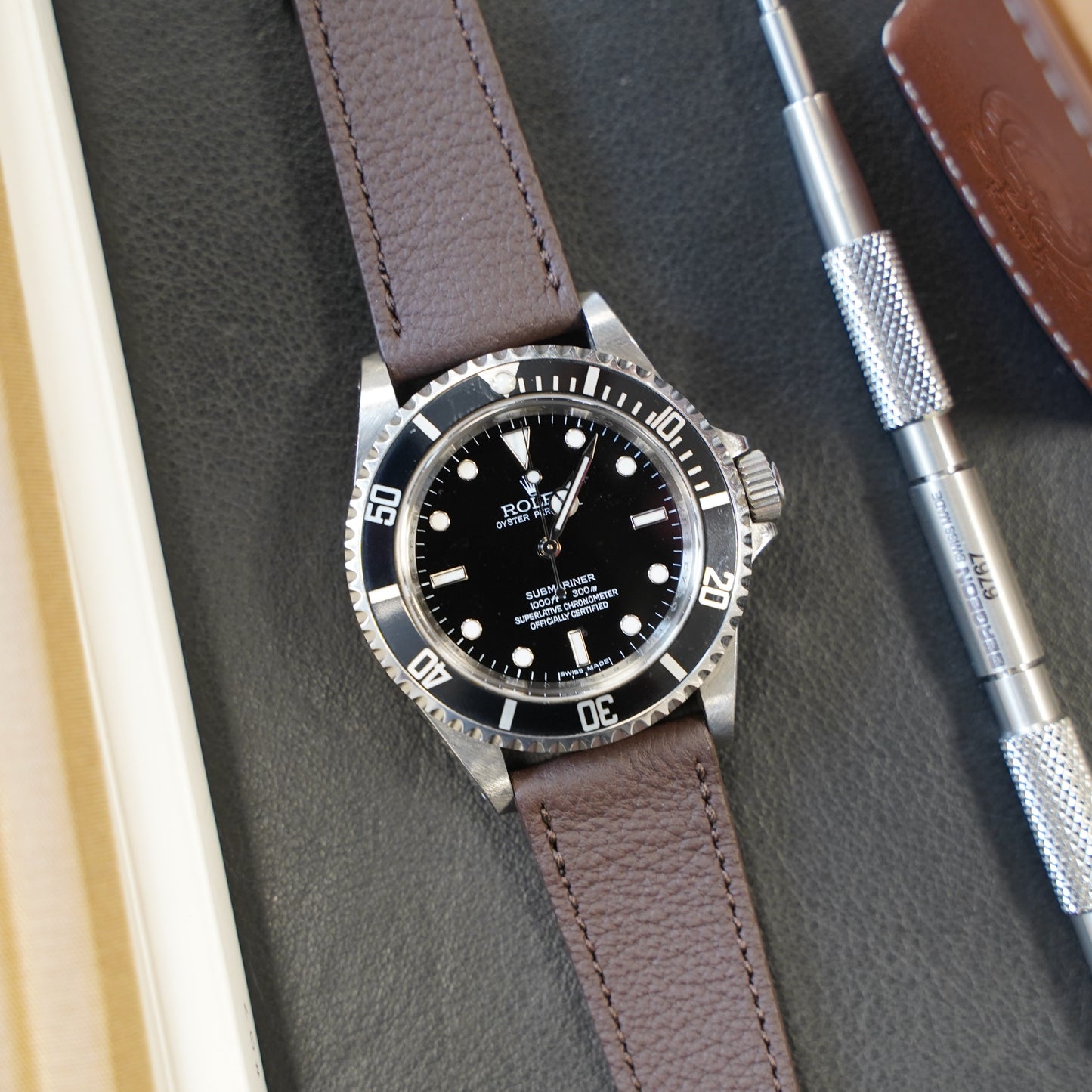Uhrenarmband Echtleder Braun